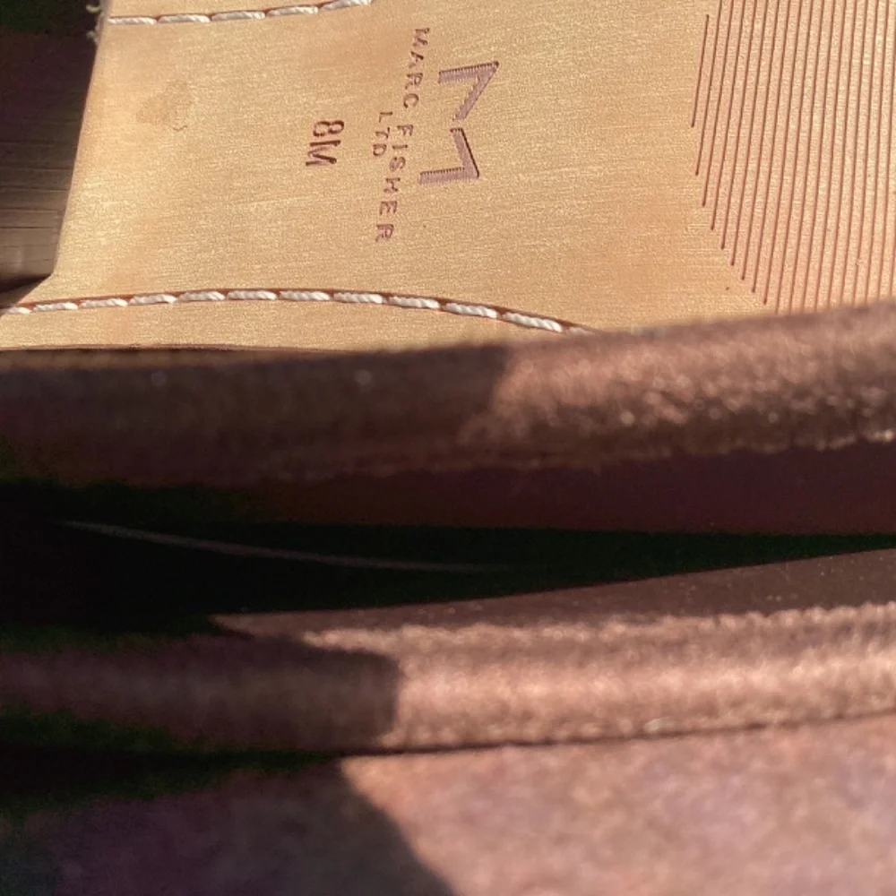 NWT Marc Fisher LTD Okun OTK Vegan Leather Tie Back Dark Brown Boot